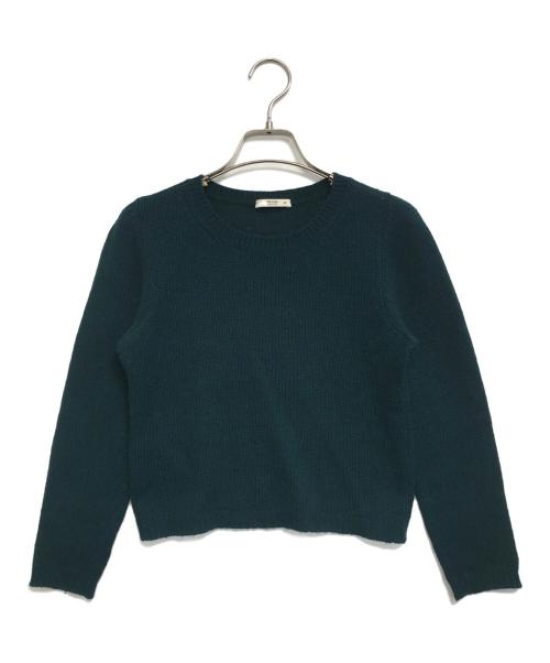 PRADA（プラダ）PRADA (プラダ) エルボーパッチカシミヤニット グリーン サイズ:40の古着・服飾アイテム