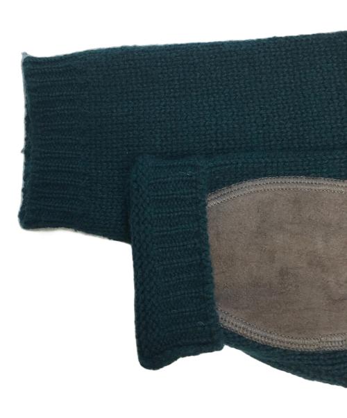 PRADA（プラダ）PRADA (プラダ) エルボーパッチカシミヤニット グリーン サイズ:40の古着・服飾アイテム