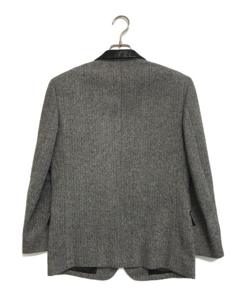 COMME des GARCONS（コムデギャルソン）COMME des GARCONS (コムデギャルソン) 襟レザーテーラードジャケット グレー サイズ:表記なしの古着・服飾アイテム