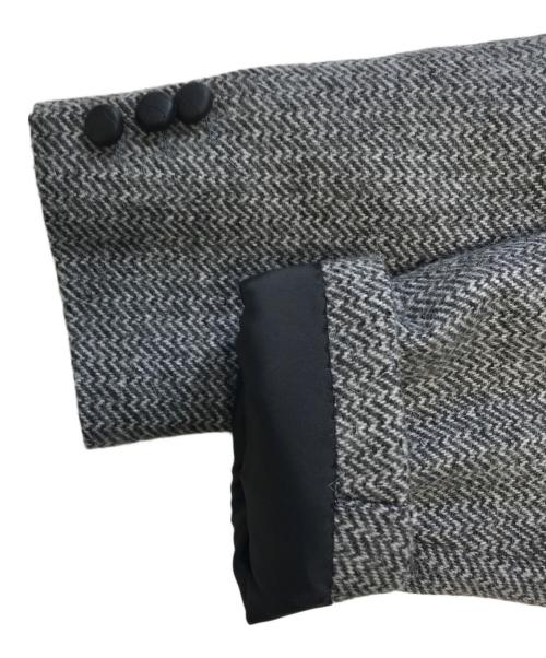 COMME des GARCONS（コムデギャルソン）COMME des GARCONS (コムデギャルソン) 襟レザーテーラードジャケット グレー サイズ:表記なしの古着・服飾アイテム