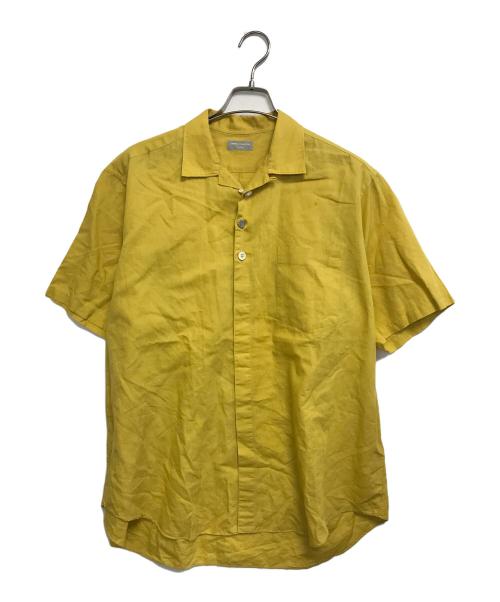 COMME des GARCONS HOMME（コムデギャルソン オム）COMME des GARCONS HOMME (コムデギャルソン オム) リネン混オープンカラーシャツ イエロー サイズ:表記なしの古着・服飾アイテム
