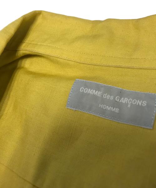 COMME des GARCONS HOMME（コムデギャルソン オム）COMME des GARCONS HOMME (コムデギャルソン オム) リネン混オープンカラーシャツ イエロー サイズ:表記なしの古着・服飾アイテム