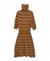 DRIES VAN NOTEN (ドリスヴァンノッテン) タートルネックニットワンピース ブラウン サイズ:S：18000円