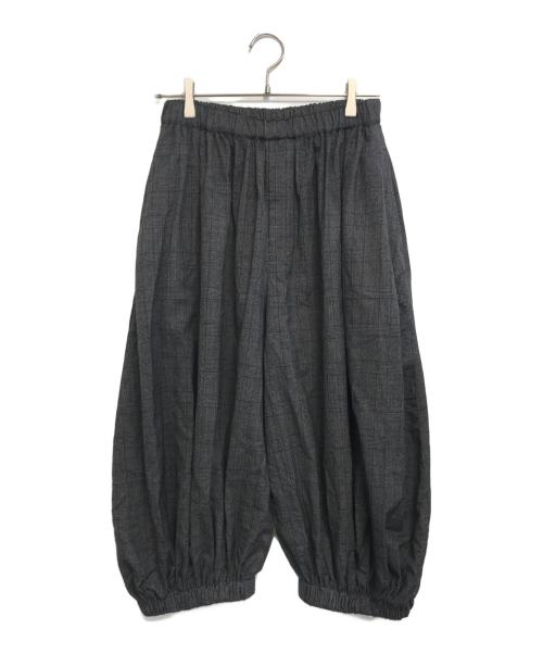 BLACK COMME des GARCONS（ブラックコムデギャルソン）BLACK COMME des GARCONS (ブラックコムデギャルソン) グレンチェックサルエルバルーンパンツ ブラック サイズ:XXSの古着・服飾アイテム