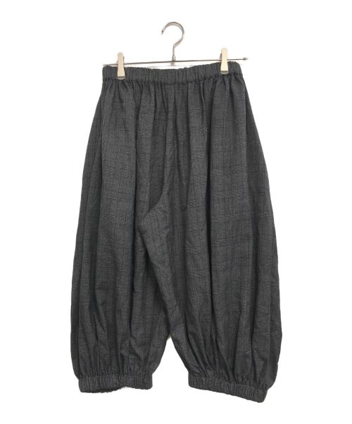 BLACK COMME des GARCONS（ブラックコムデギャルソン）BLACK COMME des GARCONS (ブラックコムデギャルソン) グレンチェックサルエルバルーンパンツ ブラック サイズ:XXSの古着・服飾アイテム