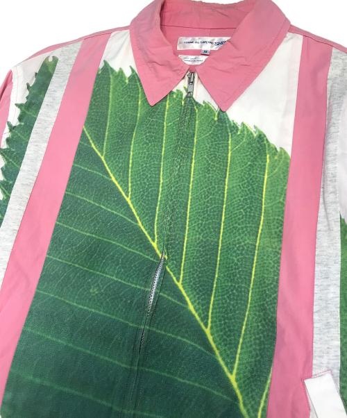 COMME des GARCONS SHIRT（コムデギャルソンシャツ）COMME des GARCONS SHIRT (コムデギャルソンシャツ) プリントジップアップジャケット ピンク サイズ:Mの古着・服飾アイテム