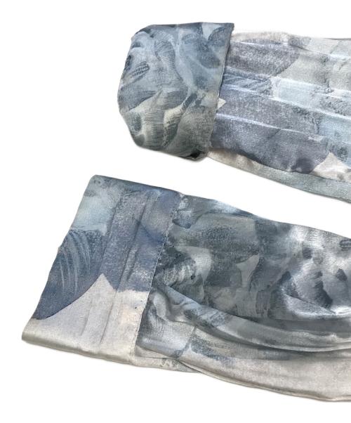 Acne studios（アクネ ストゥディオス）Acne studios (アクネ ストゥディオス) 花柄プリーツシャツ ブルー サイズ:32の古着・服飾アイテム