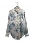 Acne studios（アクネ ストゥディオス）の古着「花柄プリーツシャツ」｜ブルー