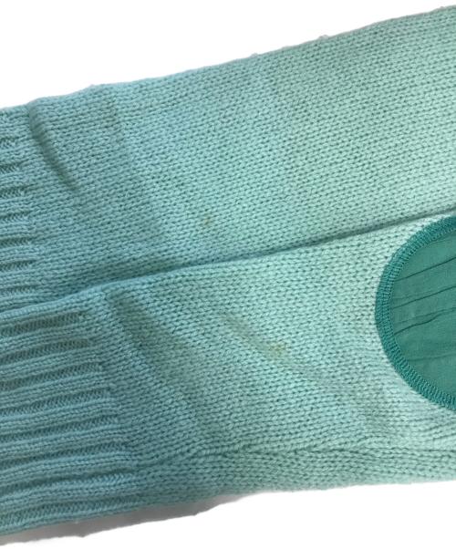 PRADA（プラダ）PRADA (プラダ) エルボーパッチカシミヤカーディガン 黄緑 サイズ:36の古着・服飾アイテム