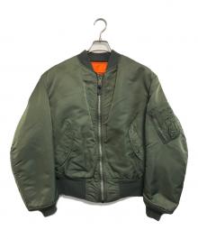 ALPHA（アルファ）の古着「リバーシブルMA-1ジャケット」｜グリーン