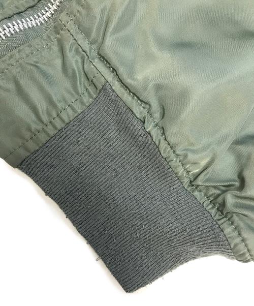 ALPHA（アルファ）ALPHA (アルファ) リバーシブルMA-1ジャケット グリーン サイズ:Mの古着・服飾アイテム
