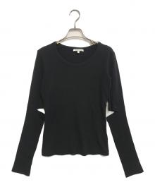 HELMUT LANG（ヘルムートラング）の古着「カットオフ ロングスリーブカットソー」｜ブラック