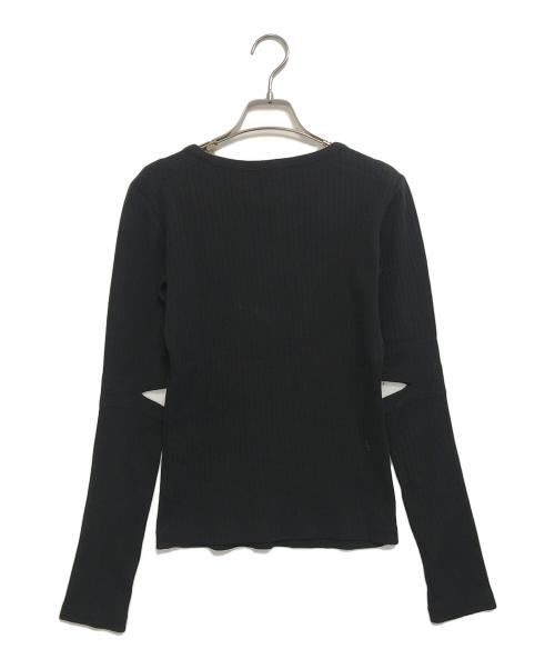 HELMUT LANG（ヘルムートラング）HELMUT LANG (ヘルムートラング) カットオフ ロングスリーブカットソー ブラック サイズ:Sの古着・服飾アイテム