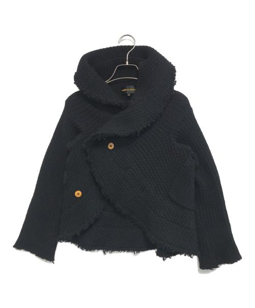 COMME des GARCONS（コムデギャルソン）COMME des GARCONS (コムデギャルソン) 変形ニットジャケット ブラック サイズ:Sの古着・服飾アイテム