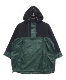 sacai×THE NORTH FACE（サカイ×ザ ノース フェイス）の古着「異素材切替アノラックパーカー」｜ネイビー×グリーン