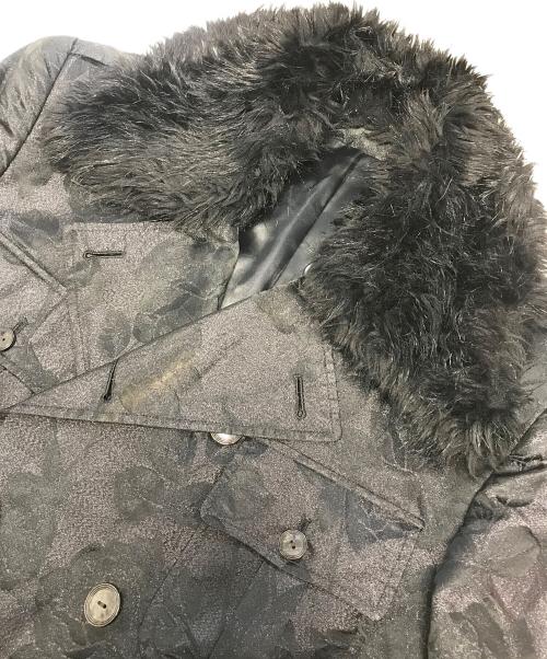 Jean Paul Gaultier homme（ジャンポールゴルチェオム）Jean Paul Gaultier homme (ジャンポールゴルチェオム) ダブルブレストフェイクファージャケット ブラック サイズ:50の古着・服飾アイテム