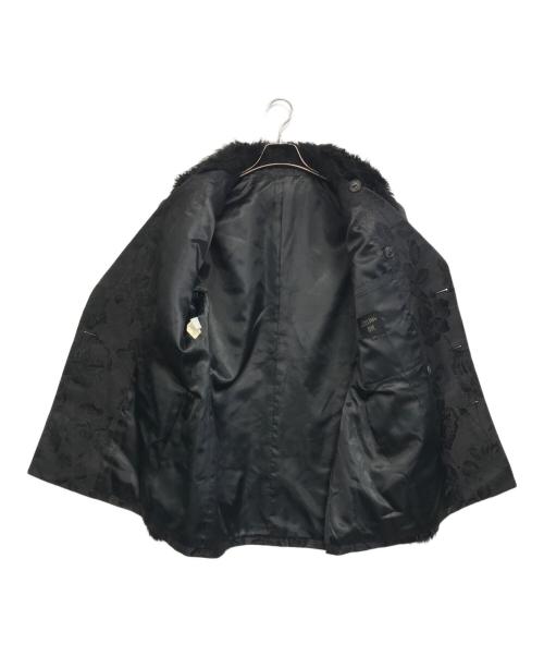 Jean Paul Gaultier homme（ジャンポールゴルチェオム）Jean Paul Gaultier homme (ジャンポールゴルチェオム) ダブルブレストフェイクファージャケット ブラック サイズ:50の古着・服飾アイテム