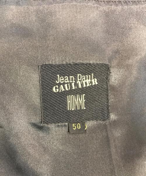 Jean Paul Gaultier homme（ジャンポールゴルチェオム）Jean Paul Gaultier homme (ジャンポールゴルチェオム) ダブルブレストフェイクファージャケット ブラック サイズ:50の古着・服飾アイテム