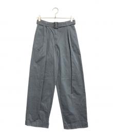DRIES VAN NOTEN（ドリスヴァンノッテン）の古着「ウエストベルトワイドタックパンツ」｜グレー