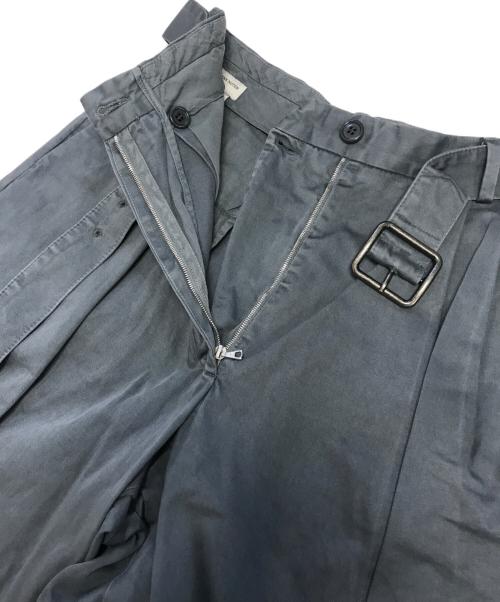 DRIES VAN NOTEN（ドリスヴァンノッテン）DRIES VAN NOTEN (ドリスヴァンノッテン) ウエストベルトワイドタックパンツ グレー サイズ:34の古着・服飾アイテム