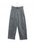 DRIES VAN NOTEN（ドリスヴァンノッテン）の古着「ウエストベルトワイドタックパンツ」｜グレー