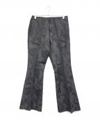 Jean Paul Gaultier hommeジャンポールゴルチェオム）の古着「総柄フレアパンツ」｜ブラック