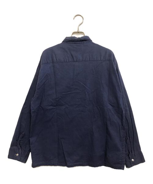 Sears（シアーズ）Sears (シアーズ) オープンカラーコットンシャツ ネイビー サイズ:Lの古着・服飾アイテム