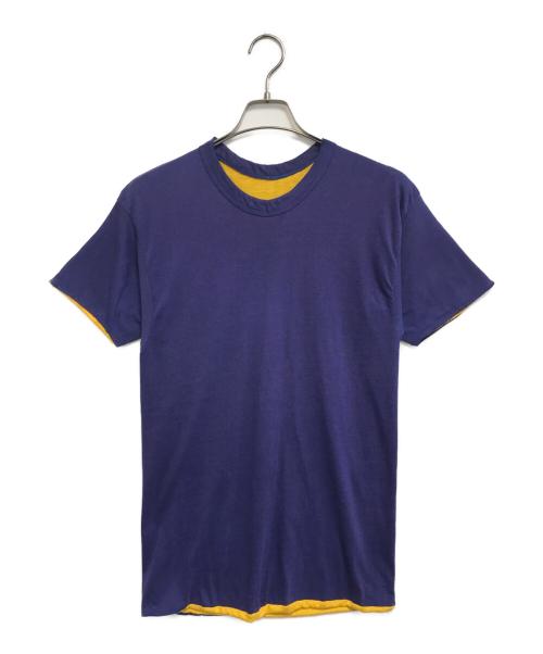 Champion（チャンピオン）Champion (チャンピオン) 70sダブルフェイスTシャツ パープル×イエロー サイズ:Lの古着・服飾アイテム