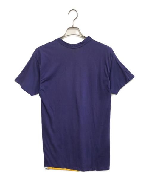 Champion（チャンピオン）Champion (チャンピオン) 70sダブルフェイスTシャツ パープル×イエロー サイズ:Lの古着・服飾アイテム