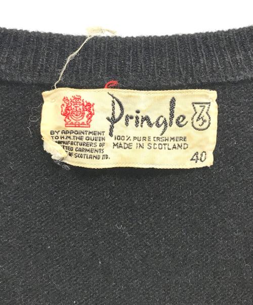 Pringle（プリングル）Pringle (プリングル) カシミヤVネックニット ブラック サイズ:40の古着・服飾アイテム