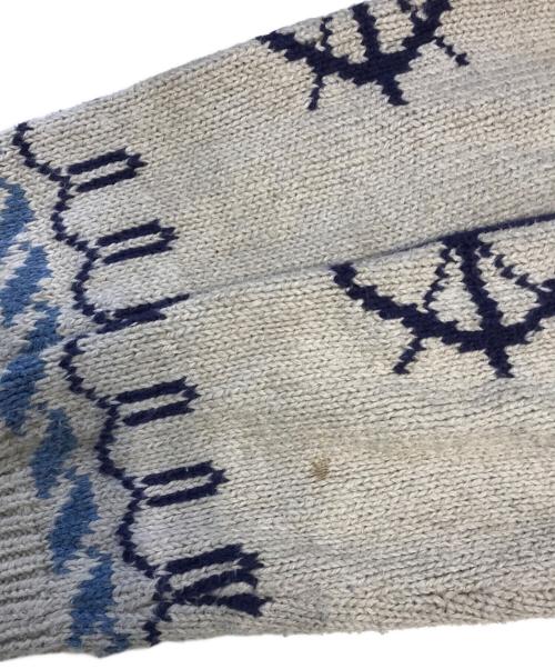 POLO RALPH LAUREN（ポロ・ラルフローレン）POLO RALPH LAUREN (ポロ・ラルフローレン) ジップアップニットカーディガン ベージュ サイズ:Lの古着・服飾アイテム