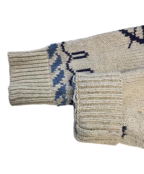 POLO RALPH LAUREN（ポロ・ラルフローレン）POLO RALPH LAUREN (ポロ・ラルフローレン) ジップアップニットカーディガン ベージュ サイズ:Lの古着・服飾アイテム