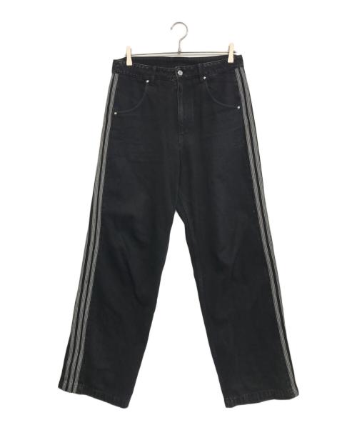 adidas（アディダス）adidas (アディダス) デニムトラックパンツ ブラック サイズ:33の古着・服飾アイテム