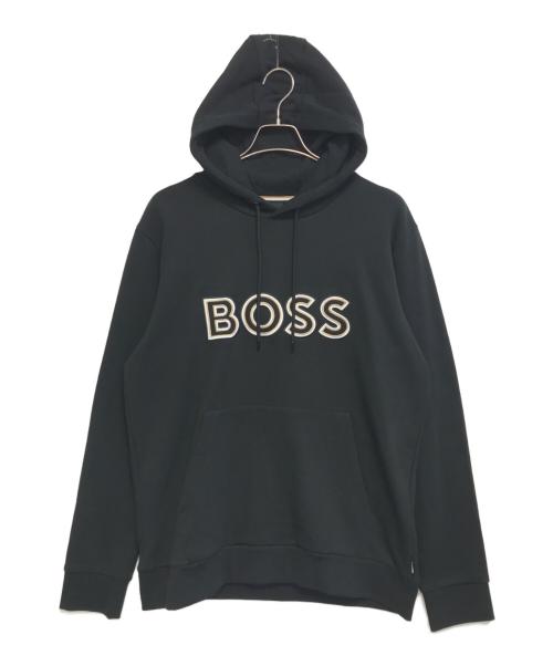 HUGO BOSS（ヒューゴ ボス）HUGO BOSS (ヒューゴ ボス) ロゴパーカー ブラック サイズ:XLの古着・服飾アイテム