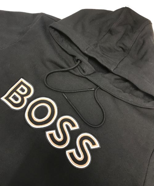 HUGO BOSS（ヒューゴ ボス）HUGO BOSS (ヒューゴ ボス) ロゴパーカー ブラック サイズ:XLの古着・服飾アイテム