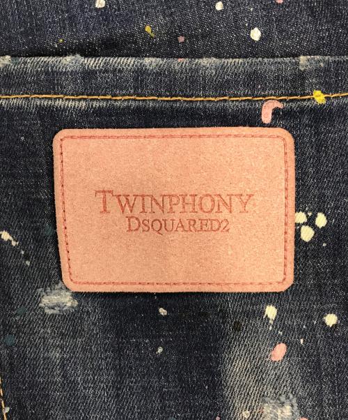 DSQUARED2（ディースクエアード）DSQUARED2 (ディースクエアード) ペンキ加工 デニムパンツ インディゴ サイズ:54の古着・服飾アイテム