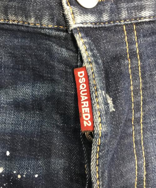 DSQUARED2（ディースクエアード）DSQUARED2 (ディースクエアード) ペンキ加工 デニムパンツ インディゴ サイズ:54の古着・服飾アイテム