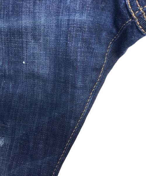 DSQUARED2（ディースクエアード）DSQUARED2 (ディースクエアード) ペンキ加工 デニムパンツ インディゴ サイズ:54の古着・服飾アイテム