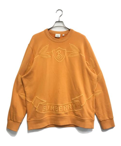 BURBERRY（バーバリー）BURBERRY (バーバリー) ロゴスウェット オレンジ サイズ:XLの古着・服飾アイテム