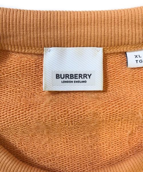 BURBERRY（バーバリー）BURBERRY (バーバリー) ロゴスウェット オレンジ サイズ:XLの古着・服飾アイテム