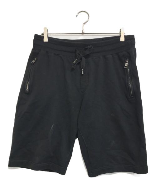 DOLCE & GABBANA（ドルチェ＆ガッバーナ）DOLCE & GABBANA (ドルチェ＆ガッバーナ) スウェットハーフパンツ ブラック サイズ:52の古着・服飾アイテム