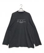 BALENCIAGAバレンシアガ）の古着「XXXL LOGO EMBROIDED L/S Tee」｜ブラック
