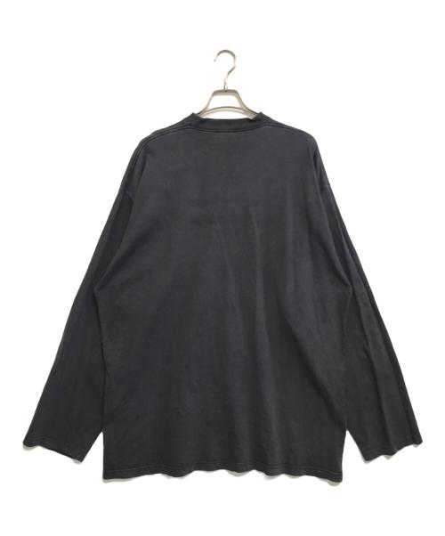 BALENCIAGA（バレンシアガ）BALENCIAGA (バレンシアガ) XXXL LOGO EMBROIDED L/S Tee ブラック サイズ:3の古着・服飾アイテム