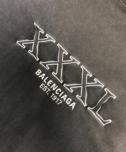 BALENCIAGA（バレンシアガ）BALENCIAGA (バレンシアガ) XXXL LOGO EMBROIDED L/S Tee ブラック サイズ:3の古着・服飾アイテム