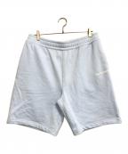 BURBERRYバーバリー）の古着「ロゴ スウェットハーフパンツ」｜スカイブルー