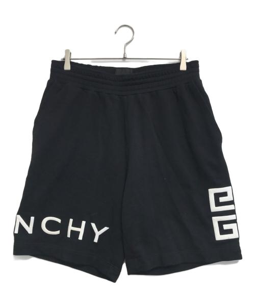 GIVENCHY（ジバンシィ）GIVENCHY (ジバンシィ) ロゴ スウェットハーフパンツ ブラック サイズ:Lの古着・服飾アイテム