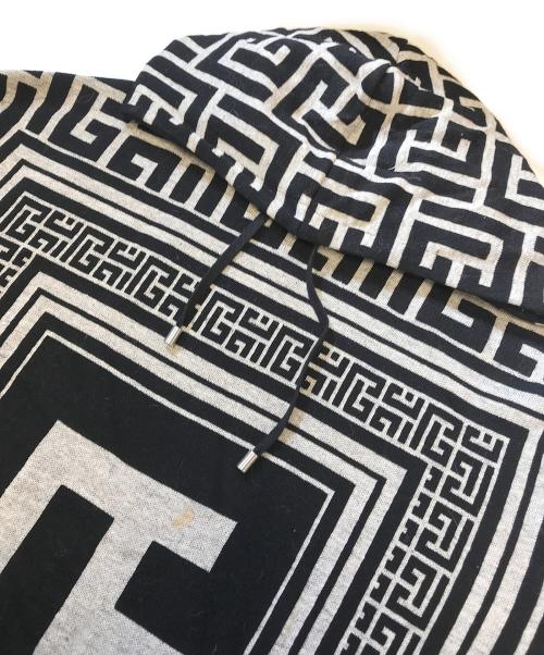BALMAIN（バルマン）BALMAIN (バルマン) Maxi Monogram Hooded Top Black ブラック サイズ:Lの古着・服飾アイテム