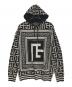 BALMAIN（バルマン）の古着「Maxi Monogram Hooded Top Black」｜ブラック