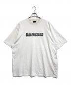 BALENCIAGAバレンシアガ）の古着「Caps Destroyed Flatground T-shirt」｜ホワイト