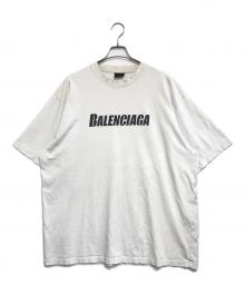 BALENCIAGA（バレンシアガ）の古着「Caps Destroyed Flatground T-shirt」｜ホワイト